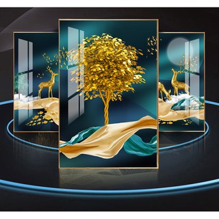 [GIÁ HỦY DIỆT]Tranh Treo Tường Tráng Gương- bộ 3 tranh GD43