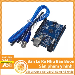 Mạch Arduino UNO R3 ATMEGA16U2 Chip Dán - Tặng Kèm Cáp Nạp Code