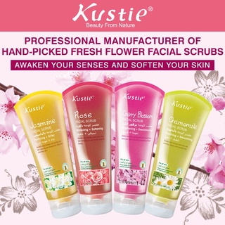 [ DEAL SỐC] Kem massage tẩy tế bào chết da mặt KUSTIE chiết xuất cánh hoa thật  #120ml