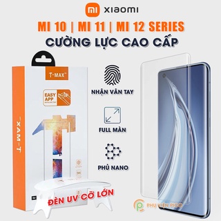 Kính cường lực Xiaomi 12 / Xiaomi Mi 10s nhận vân tay trong màn hình đèn UV cỡ lớn T-Max - Dán màn hình Xiaomi Mi 10s