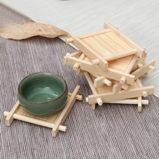 Lót tre lót tách trà lót decor lót vuông chụp hình
