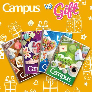 Vở CAMPUS kẻ ngang 80, 120, 200 tr GIFT, tập kẻ ngang GIFT - Soleil Shop
