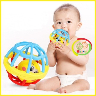 Đồ Chơi Bóng Lục Lạc Nhựa Mềm Dẻo An Toàn Cho Bé phát triển đa giác quan B15