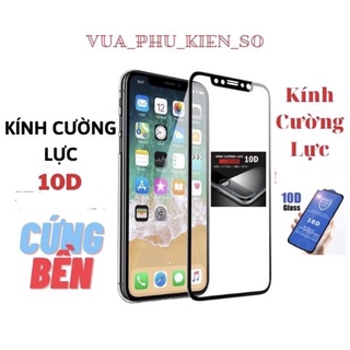 Kính cường lực 10D ⚡️ Nền xanh Full Màn Tràn Viền 6 6S 7 8 Plus X XS XR XS MAX 11 PRO MAX