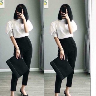 Quần baggy nữ Cao Cấp Choobe cạp chun sau QBC080