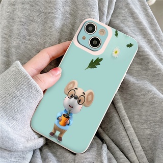 Ốp lưng iphone Chuột đeo kính ốp bảo vệ camera vuông cạnh đủ mã 6 đến 11 12 13 promax tr1002