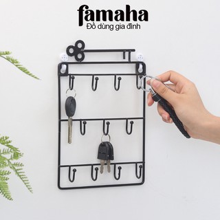 Kệ treo đồ trang trí đa năng phun sơn chống gỉ, kệ sắt treo tường tiện ích FAMAHA
