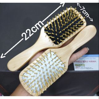 Lược Chải Tóc Cán Gỗ, Lược Chải Tóc Gỡ Rối Mátxa Chuyên Dụng.(Ảnh thật)