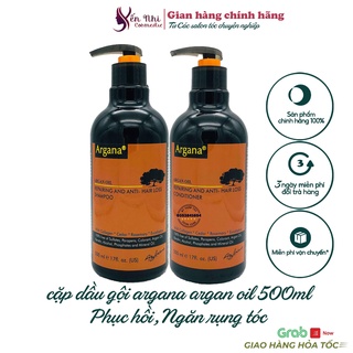 Argana dầu gội ngăn rụng tóc argana 500ml argan oil phục hồi tóc khô xơ hư tổn, Mỹ phẩm tóc yến nhi