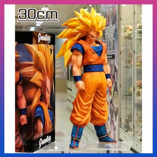 Mô hình Son Goku Siêu Saiyan cấp 3 tóc dài siêu ngầu, cao 30cm fullbox có chân đế đi kèm