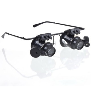 Combo 2 Kính lúp 2 mắt phóng đại 20 lần có đèn Led dùng trong sửa chữa