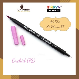 Bút lông đầu cọ viết calligraphy Marvy Le Plume II Double-Sided Watercolor Marker - Màu hồng tím (Orchid - 78)