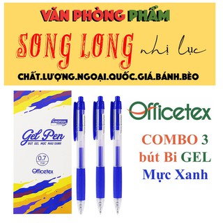 COMBO 3 Bút Bi GEL Mực Xanh, Đen, Đỏ - Viết Êm Trơn, Mực ra Đều, Không Lem - Tiêu chuẩn Châu Âu - TH Officetex của Bitex
