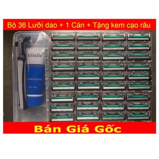 Bộ dao cạo râu nam 36 lưỡi tặng kèm 1 tuýp keo tạo bọt