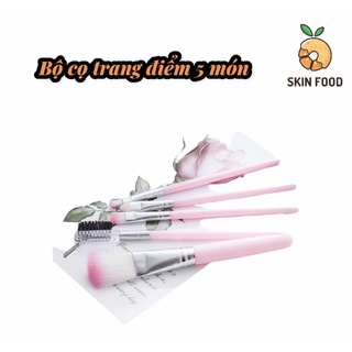 Bộ cọ trang điểm 5 món màu hồng