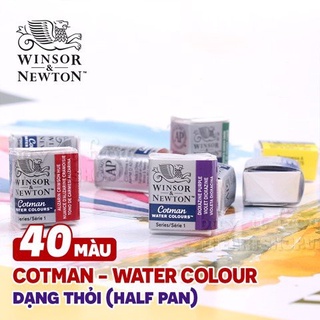 [THEARTSHOP] Màu nước Winsor dạng nén (bán lẻ) - Winsor &amp; Newton Cotman Watercolour Half Pans