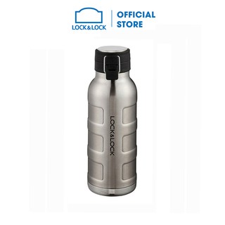 [Mã LIFEHL25 giảm 10% đơn 350K] Bình giữ nhiệt bằng thép không gỉ Lock&amp;Lock Bumper Bottle 650ml - [LHC4142SLV]