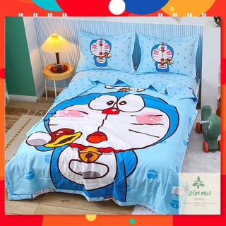 Bộ Ga Gối Cotton Tina 4 Món Cho Bé Hình 3D Ngộ Nghĩnh, Chăn trần hè thu, ga gối cho bé trai, ga gối cho bé gái