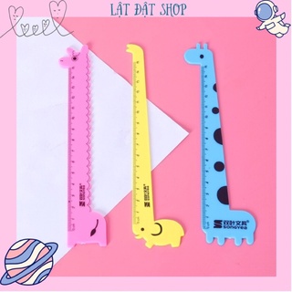 Thước kẻ hình hươu cao cổ 15cm - Thước dẻo cho bé