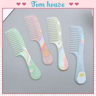 Lược nhựa chải tóc gỡ rối hình cầu vồng Tom House