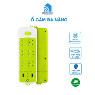 Ổ Cắm Điện Đa Năng Chống Giật, Ổ Cắm Điện Thông Minh Có 6 Ổ Điện, 3 Cổng USB Dây Dài Lên Đến 4.5m
