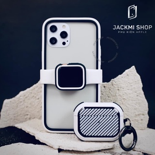[COMBO 4 MÓN] DÂY SILICON CHO A.W + ỐP VIỀN RHINOSHIELD CHO A/W + ỐP VIỀN RHINOSHIELD CHO IPHONE + CASE AIRPODS EGSHELL
