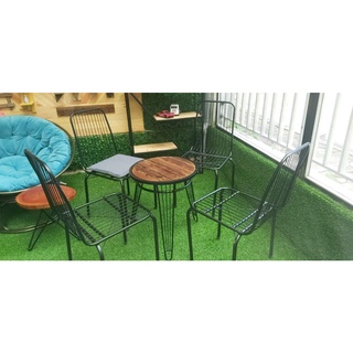 Ghế sắt tựa lưng thẳng ngoài trời ( Hàng Loại 1) - Ghế Tựa Nan lưới sắt HPGSCF 03 HP Decor