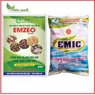 SET 2 GÓI CHẾ PHẨM Ủ PHÂN ĐẬU TƯƠNG VỚI EMIC VÀ EMZEO