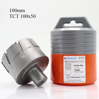 Mũi khoan từ rút lõi phi 100mm Unifast HSS 100x25 / TCT 100x35 / TCT 100x50