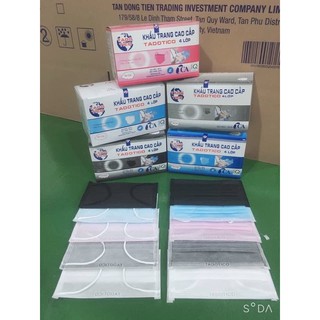Khẩu trang TADOTICO kháng khuẩn 4 lớp 50c/hộp