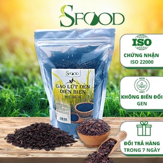 Gạo lứt dẻo Điện Biên SFOOD 1kg, gạo tẻ lứt đen, dẻo, thơm