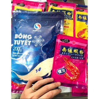 1 gói BÔNG TUYẾT SA PHẠM  VÀ 1 TÔM THỦY BẠC
