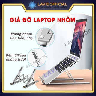Giá Đỡ Laptop Bằng Nhôm Sang Trọng Bàn Laptop Gấp Gọn Tặng Kèm Túi Đựng Laptop Stand Tản Nhiệt Laptop