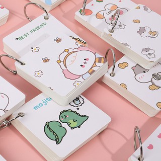 FlashCard Bộ Thẻ Ghi Chú, Ghi Nhớ Học Từ Vựng Ngoại Ngữ Mẫu Hoạt Hình Đáng Yêu (80 Tờ)