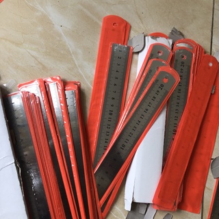 Thước kẻ hợp kim nhôm - Thước đo kĩ thuật, góc bo tròn một đầu 20cm