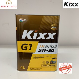 Dầu nhớt tổng hợp cao cấp Kixx G1 SN PLUS 5W30 4L Thùng thiếc Công nghệ Triple Double