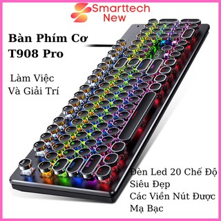 Bàn Phím Cơ Gaming Cho PC, Laptop Cao Cấp T907 Esports Pro 2021, Bàn Phím Máy Tính Nâng Cấp Có 20 Chế Độ LED RGB