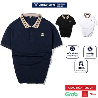 Áo phông nam có cổ cao cấp vải thun cotton co giãn 4 chiều siêu đẹp form rộng màu trắng đen xanh E5