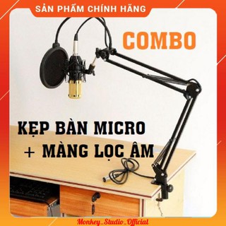 Kẹp Bàn Mic Thu Âm + Màng Lọc Âm ⚡ HÀNG CHÍNH HÃNG⚡ Giá Đỡ Mic Livestream - Giá Treo Mic Chất Lượng Cao