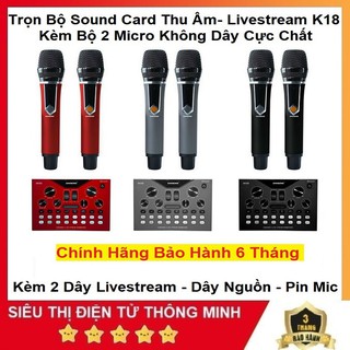 Bộ Mixer Karaoke LiveStream Zansong K18, Kèm 2 Micro Không Dây - Chuyên Karaoke Trên ÔTÔ - Ghép Loa Kéo