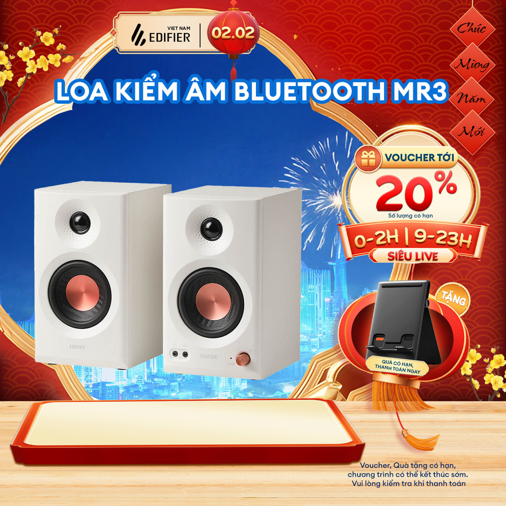 Loa Kiểm Âm Bluetooth EDIFIER MR3/MR5 | Công Suất 36W | Bluetooth 5.4 | 2 Chế Độ Kiểm Âm & Nghe Nhạc | Bảo Hành 15 Tháng