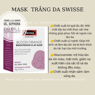 {CÓ SẴN_ ĐI AIR} MẶT NẠ TRẮNG DA SWISSE BLOOD ORANGE