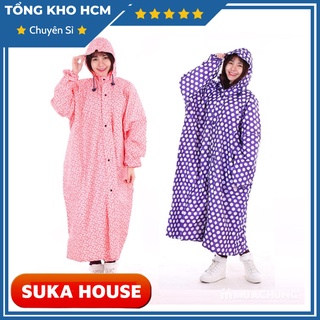 Áo Mưa Vải Dù BÍT Bông Họa Tiết Vải Dù Chống Thấm Nhiều Màu AM05