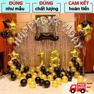 SET TRANG TRÍ SINH NHẬT SP-0005 (Tặng kèm băng dính + bơm tay) + (BÓNG BAY SINH NHẬT) + (TRANG TRÍ SINH NHẬT GIÁ RẺ)