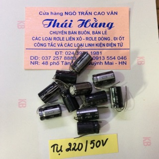 Tụ hoá 220 M/50 v giá bán 50 chiếc