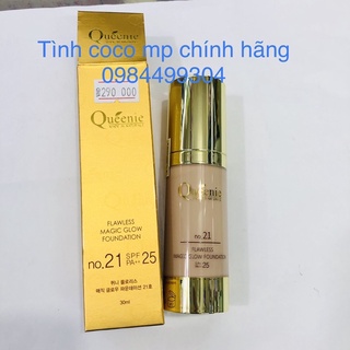 Kem nền Queenie, kem trang điểm, chống nắng, dưỡng da, nâng tone da Queenie Flawless Magic Glow Foundation Spf25 30ml 21