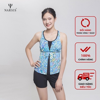 [Mã BMLTA50 giảm 10% đơn 99K] Bộ đồ bơi nữ Narsis A9003 màu xanh phối