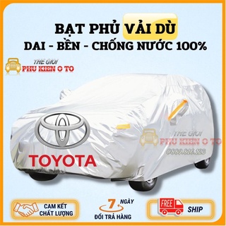 Bạt Phủ Ô Tô Vải Dù Toyota Vios, Altis, Camry, Fortuner, Innova, Yaris, Rush, Hilux, Wigo, Land Cruiser, Cross