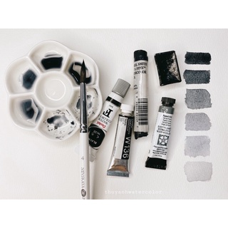 Palette Pha Màu Sứ Hình Hoa 7 ô