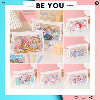 Túi Đựng Bút Trong Suốt In Hình Họa Tiết Dễ Thương [ Style B ] - BEYOU